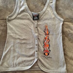 Ladies Harley button up tank